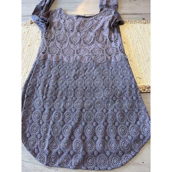 Sundance Blue Gray Embroidered Sequin Long Sleeve Tunic Shirt Sz M - Picture 8 of 8